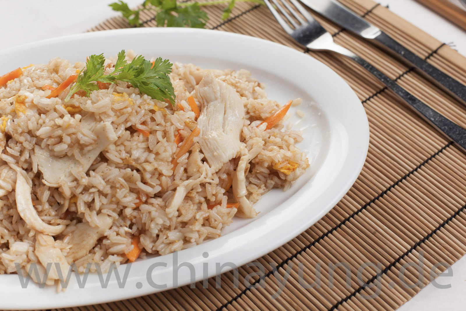 Chao Fan mit Hühnerfleisch