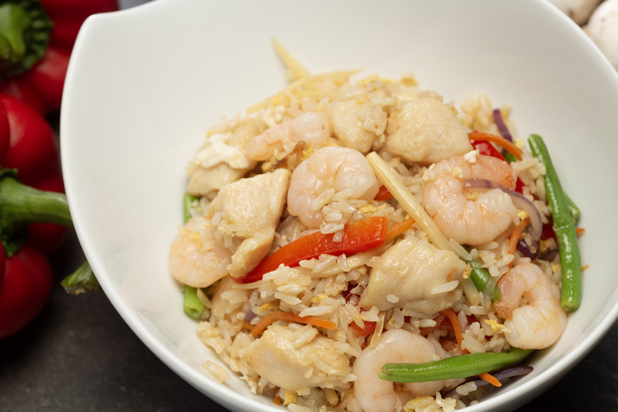 Chao Fan mit Shrimps